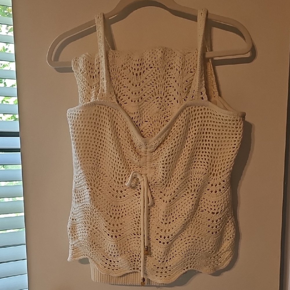 Elegant Cream Crochet Women's Set